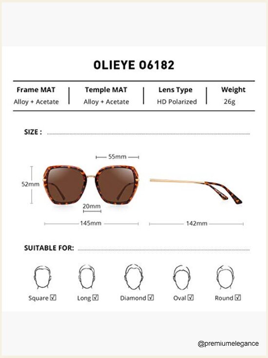 Polarized Half Frame Sunglasses with UV400 Protection
